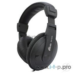 Проводные наушники Ritmix RH-524 черный, накладные, Jack 3.5 мм, складная конструкция