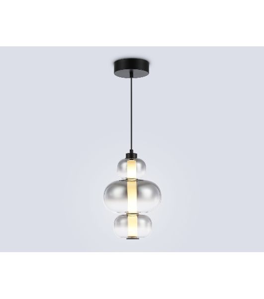 Подвесной светодиодный светильник Ambrella light LH11057 BK/SM черный/дымчатый 18W 3000K D230*350