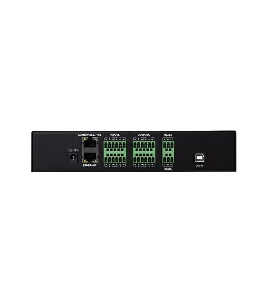 Аудиопроцессор Intrend ITDSP-0404Dv2 цифровой, 4x4 аналоговых входов/выходов, AEC, AFS, ANC, Dante 4x4, USB-B 2x2 на задней панели, PoE, управление по RS232/485, IP