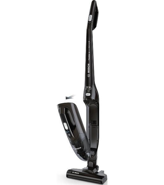 Пылесос вертикальный Bosch BBHF220 черный, питание от аккумулятора, 48 Вт, уборка сухая, пылесборник 0,4 л