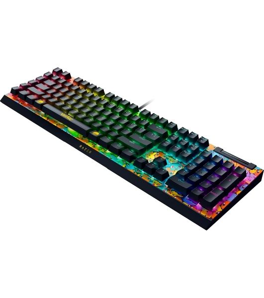 Клавиатура Razer BlackWidow V4 X Green Switch Pokemon Kanto Starters Edition проводная, USB Type-A, желтый