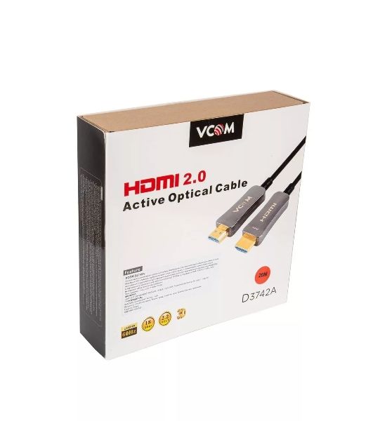 Активный оптический кабель HDMI 19M/M,ver. 2.0, 4K@60 Hz 20m VCOM