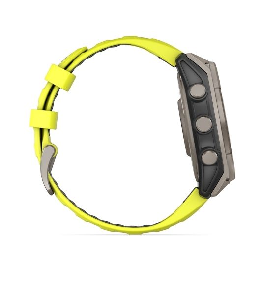 Умные часы Garmin Fenix 8, 1.6" AMOLED, Wi-Fi, Bluetooth, NFC, 100м, серебристый / желтый