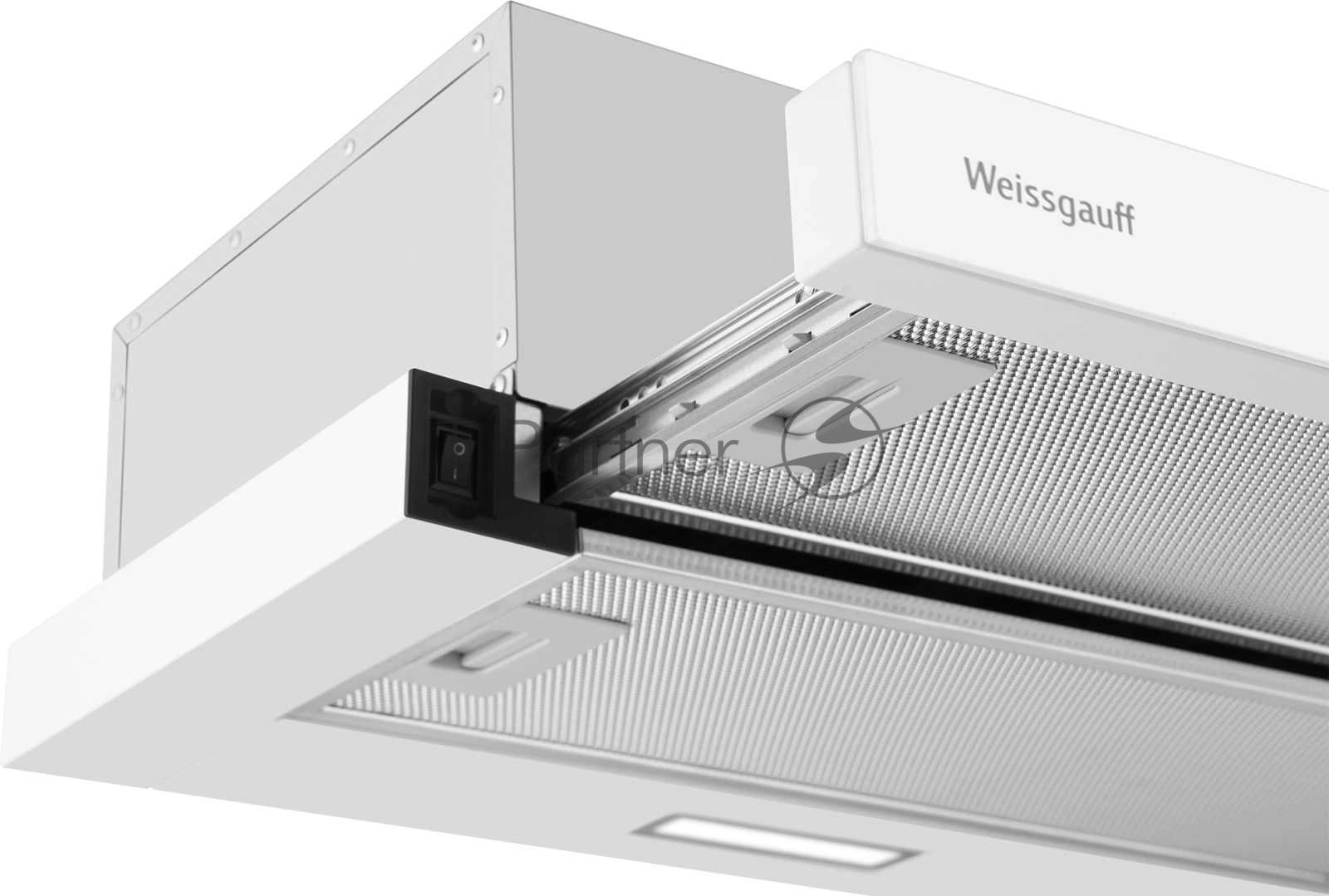 Вытяжка Weissgauff TEL 600 2M White Glass