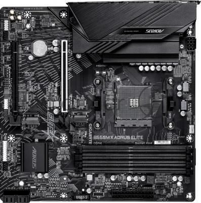 Материнская плата Gigabyte B550M X AORUS ELITE, AM4, AMD B550, 4xDDR4, 4xSATA, 2xM.2 PCIe 4.0/3.0, 1xPCIe 4.0 x16, 1xPCIe 3.0 x4, 1xHDMI, 1xDisplayPort, 1x 2.5Gb LAN, 4xUSB 3.2 Gen 1, 1xUSB Type-C 3.2 Gen 1, 2xUSB 2.0, 3x3.5 мм, 7.1, microATX