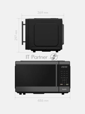 Микроволновая печь Tuvio MW17BB 23 л с функцией разморозки, регулировкой мощности и автоменю, черная