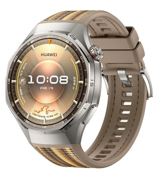 Умные часы HUAWEI Watch GT 6 Pro ATM-B29, 1.47" AMOLED, Wi‑Fi, Bluetooth, NFC, 5 ATM/IP69, коричневый / серебристый