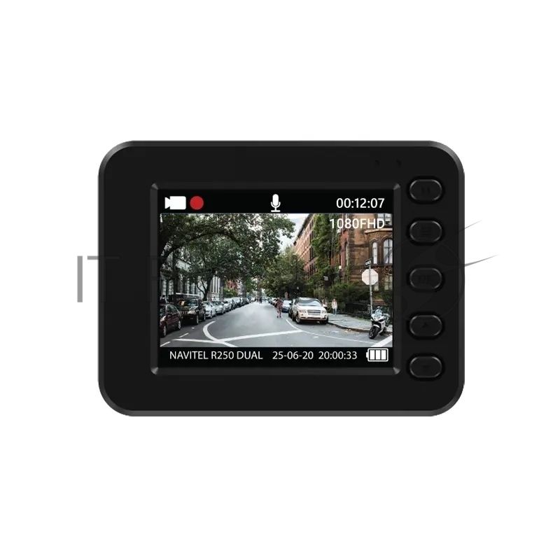 Видеорегистратор Navitel R250 DUAL DVR, 1920x1080, 2", с камерой заднего вида, G-сенсор, датчик движения