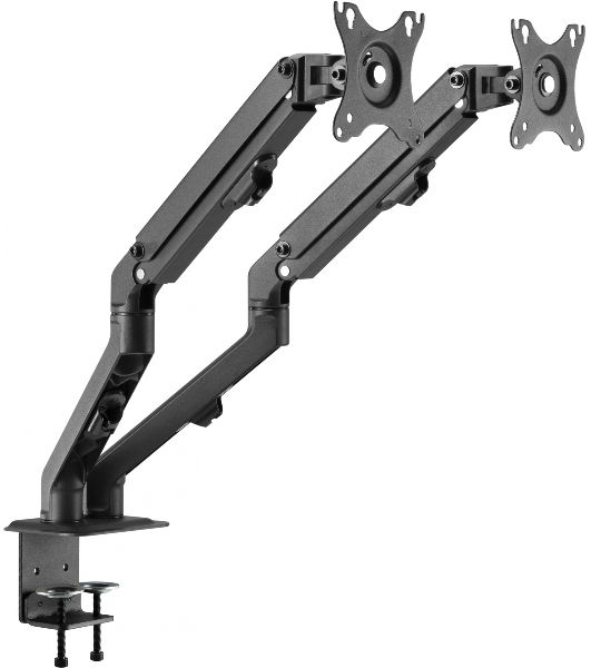 Кронштейн для мониторов Ultramounts UM729 черный 17"-27" макс.7кг крепление к столешнице поворот и наклон