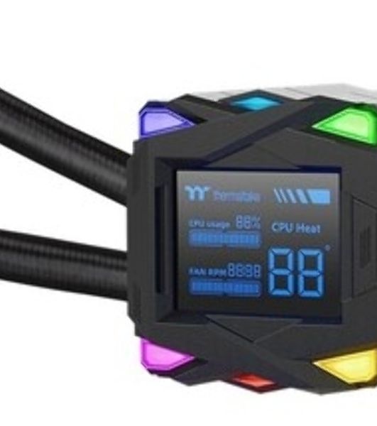 Система жидкостного охлаждения Thermaltake LA360-S ARGB Soc-AM5/AM4/1200/1700/1851 черный 4-pin 38.35dB Al+Cu LCD 360W Ret (CL-W462-PL12SW-A)