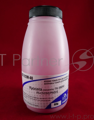 Тонер для Kyocera TK-580M, FS-C5150/P6021 Magenta (фл. 40г) 2,8K B&W Standart (Tomoegawa) фас. Россия