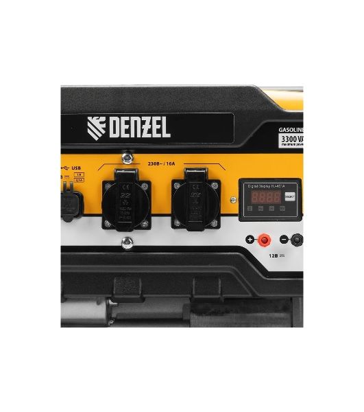 Электрогенератор бензиновый Denzel PS-33E, 3.3 кВт, 85 дБ, 48.5 кг