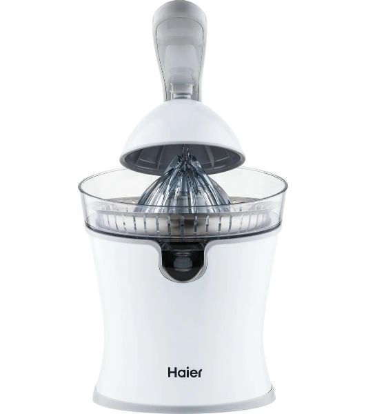 Соковыжималка Haier HJ-700 белый, цитрусовая, 100 Вт, 700 мл, механическое