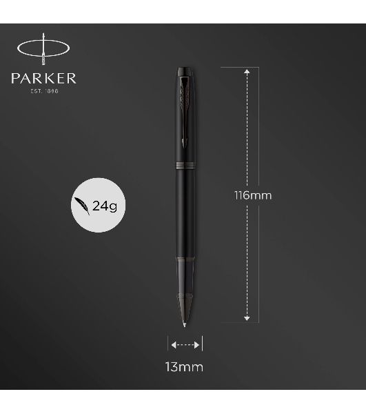 Ручка роллер Parker IM Achromatic T317 (CW2127743) Matt Black, F, черные чернила, подарочная коробка