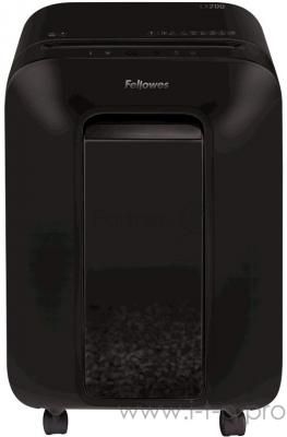 Шредер Fellowes PowerShred LX200 черный (секр.P-4)/перекрестный/12лист./22лтр./скрепки/скобы/пл.карты