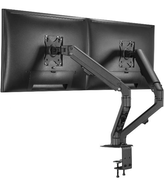 Кронштейн для мониторов Ultramounts UM729 черный 17"-27" макс.7кг крепление к столешнице поворот и наклон