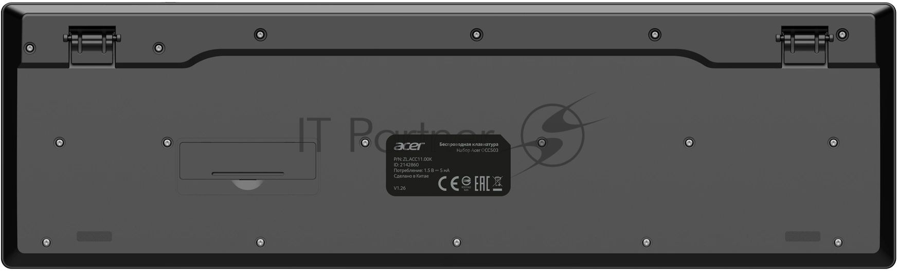 Клавиатура + мышь Acer OCC503 клав:черный мышь:черный USB беспроводная Multimedia (ZL.ACC11.00K)