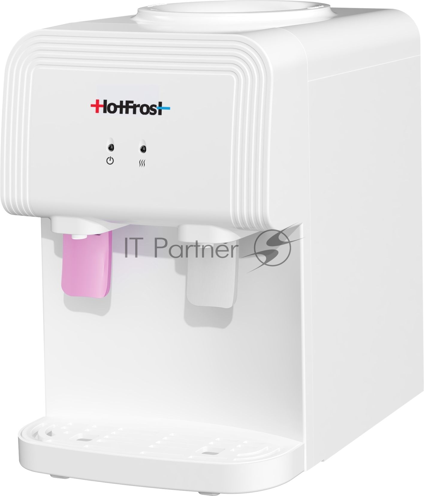 Кулер для воды Hotfrost D70F, верхняя загрузка, нагрев 90 °С, без охлаждения, белый