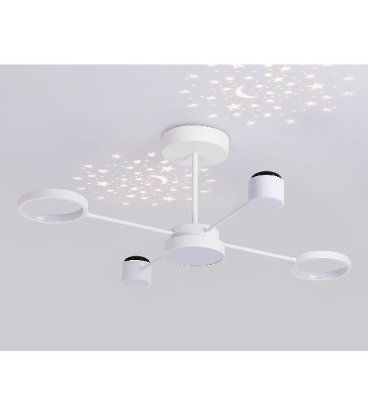 Потолочный светодиодный светильник с пультом Ambrella light FL51631/4+1 WH белый 3000K-6400K 48W 910*745*300 (ПДУ ИК)
