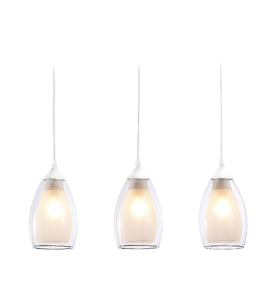 Светильник Ambrella light TR3536/3 WH/CL/FR белый/прозрачный/белый матовый E27*3 max 40W 640*120*820