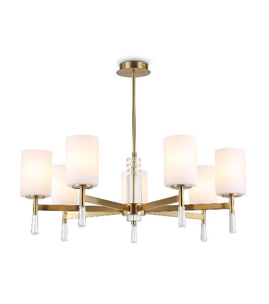 Люстра Ambrella light LH56263/7 BS/FR латунь/белый матовый E27/7 max 60W D750*590