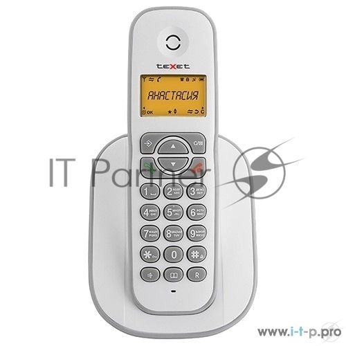 Радиотелефон teXet TX-D4505A Dect белый-серый