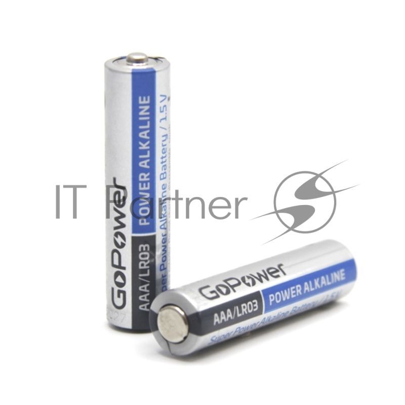 Батарейка GoPower LR03 AAA Shrink 2 Alkaline 1.5V (2/40/800) коробка (40 шт.)