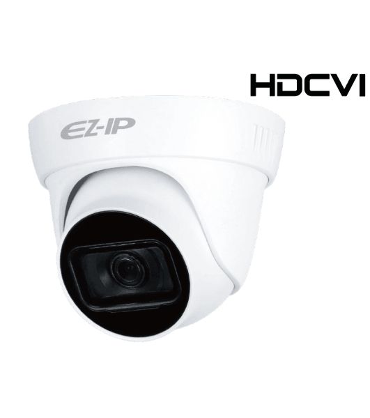 Видеокамера HDCVI EZ-IP EZ-HAC-T5B20P-A-0280B купольная, 1/2.7" 2Мп КМОП, 2.8мм фиксированный объектив, 4в1(CVI/TVI/AHD/CVBS), IP67