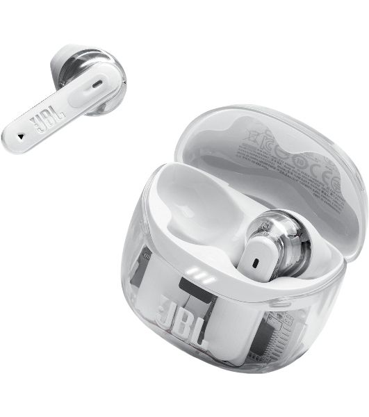 Наушники TWS JBL Tune Flex 2 призрачно-белый, вкладыши/внутриканальные (трансформер), Bluetooth, адаптивное шумоподавление