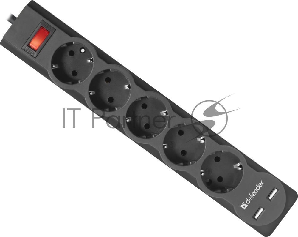 Сетевой фильтр Defender 1.8M DFS 751 5OUTL.