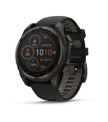 Умные часы Garmin Fenix 8, 1.6" AMOLED, Wi-Fi, Bluetooth, NFC, 100м, серый / черный