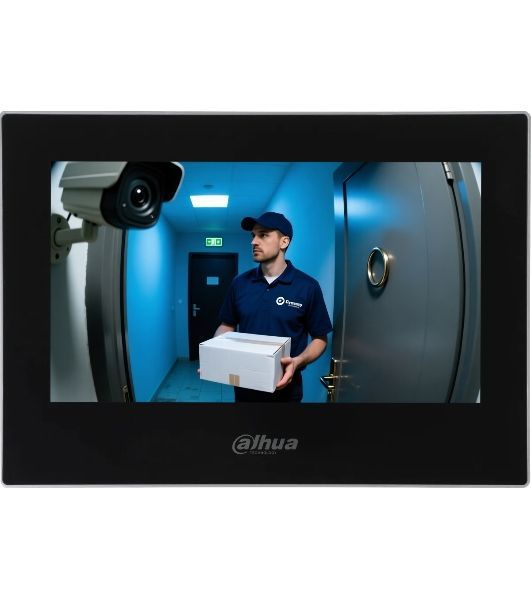 Видеодомофон IP 7 дюймовый, Dahua DHI-VTH2621G-P черный