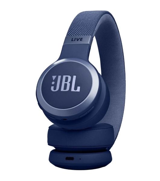 Беспроводные/проводные наушники JBL Live 670NC синий, накладные, Bluetooth + проводной, адаптивное шумоподавление, быстрая зарядка