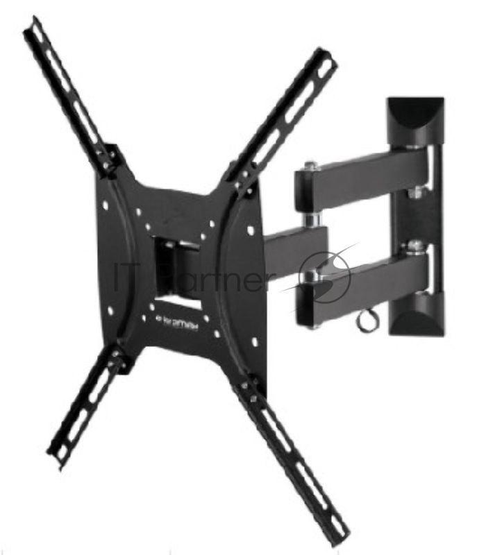 Кронштейн Kromax Optima-404 черный 15"-55" настенный от стены 66.5-444мм наклон +5°/-12° VESA 400х40