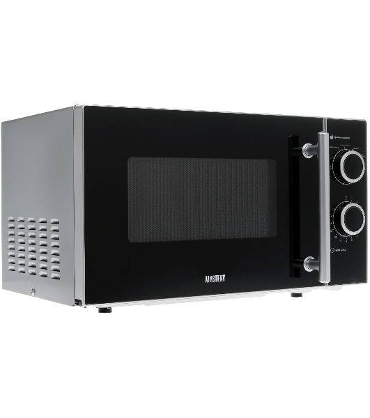 Микроволновая печь Mystery MMW-2032 черный/серебристый, 20 л, 800 Вт, переключатели - поворотный механизм