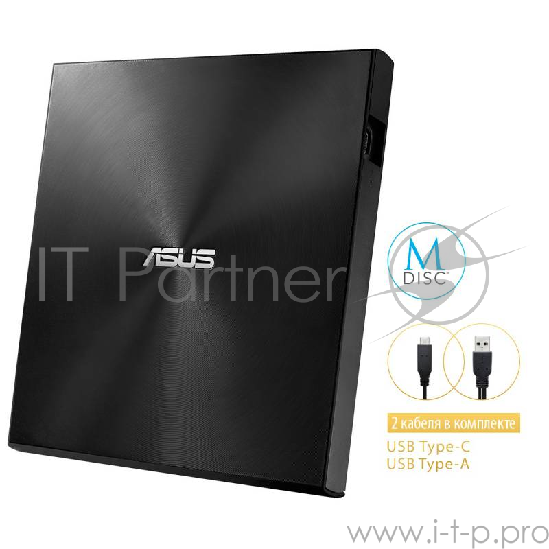 Оптический привод DVD-RW Asus SDRW-08U9M-U черный USB slim ultra slim M-Disk Mac внешний RTL