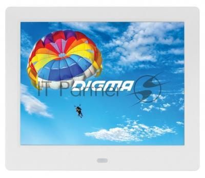 Фоторамка Digma 8" PF-843 IPS 1024x768 белый пластик ПДУ Видео