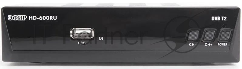 Ресивер эфирный цифровой DVB-T2 HD HD-600RU металл, дисплей, Эфир