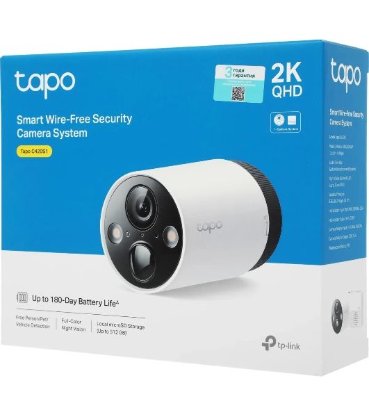 Камера видеонаблюдения IP TP-Link Tapo C420S1 Wi-Fi 3.18-3.18мм цв. корп.:белый