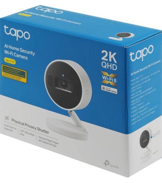 Камера видеонаблюдения умная с искусственным интеллектом TP-Link Tapo C125, 2K QHD (2560 × 1440), Wi-Fi (2,4 ГГц)