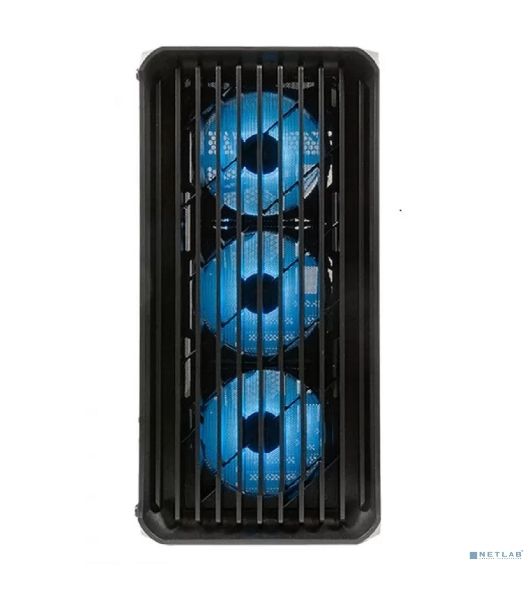 Компьютерный корпус Minitower mATX Eurocase 00-01003411 M205 4ARGb черный без БП закаленное стекло USB 3.0