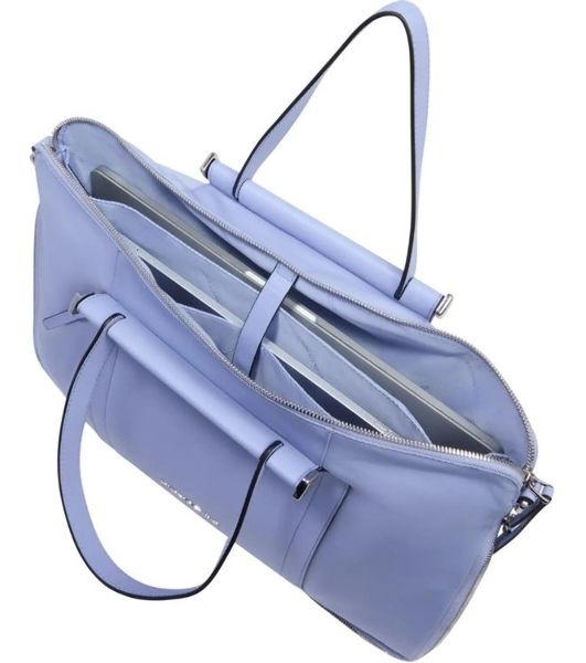 Деловая сумка женская Piquadro Lyra CA4021W92T/VI с отделением для ноутбука 15.6" лавандовая нейлон/натур.кожа