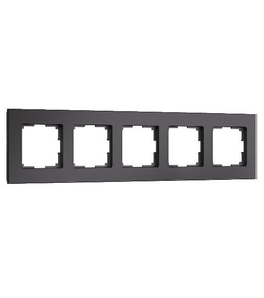 Рамка на 5 постов Senso (черный, стекло soft-touch) W0053108