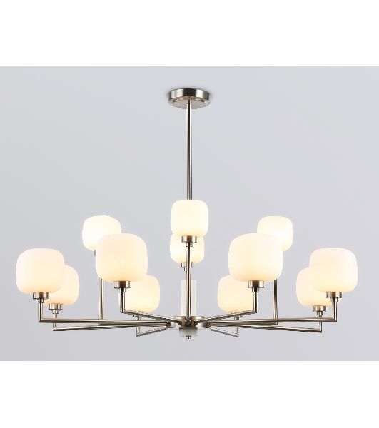 Люстра Ambrella light LH53005/12 SN/FR сатин никель/белый матовый G9*12 max 40W D910*680