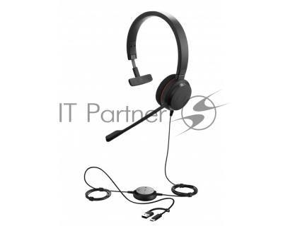 Гарнитура Jabra Evolve 20 MS Mono чёрный, проводная