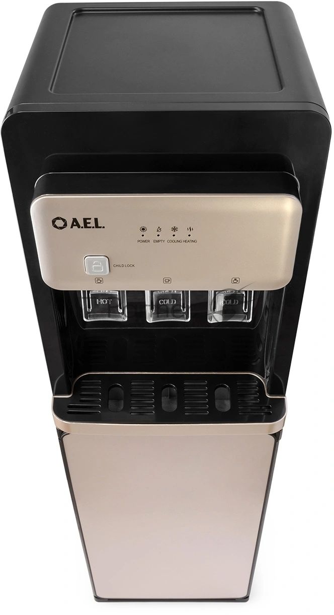 Кулер для воды AEL LD-AEL-806a, нижняя загрузка, нагрев 95 °С, охлаждение 10 °С, черный/золотистый