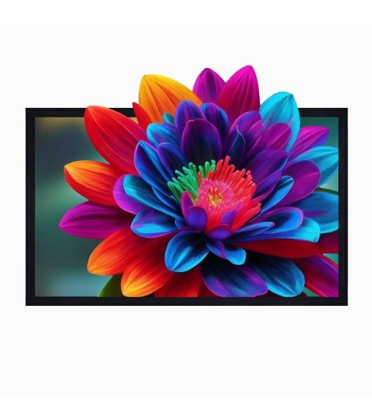 Экран для проектора S'OK SCFRV-266x150 120" 16:9 на бархатной раме, PS White, черная рама