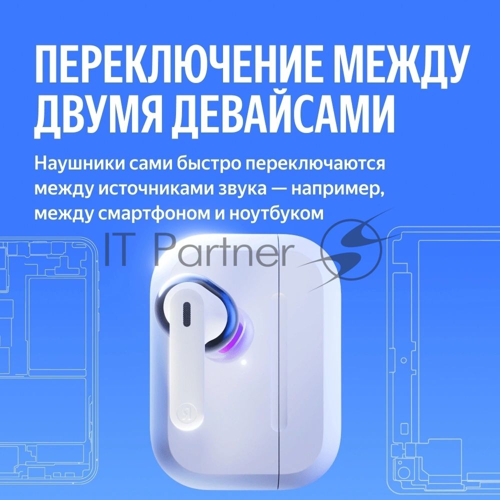 Беспроводные наушники Яндекс Дропс с Алисой AI,TWS, ANC, IP54,YNDX-00150BLK черные