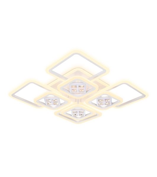 Светильник Ambrella light FA289/4+4 WH белый 176W 820*820*120 (ПДУ РАДИО 2.4G)