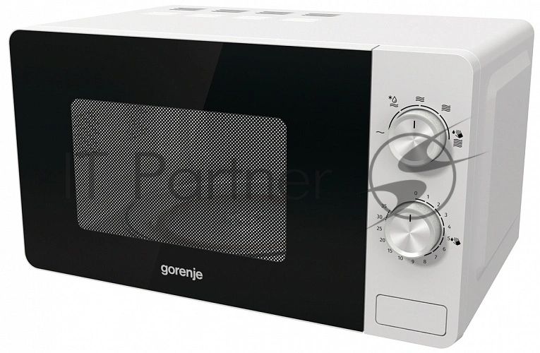 Микроволновая печь Gorenje MO17E1W белый, 17 л, 700 Вт, переключатели - поворотный механизм